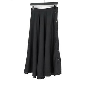 VTG DANA BROOKE Linen Midi Skirt Black 10